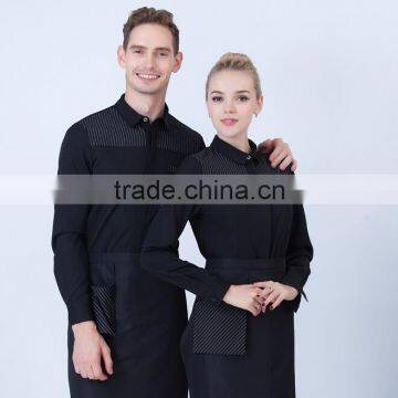 Custom High Quality Staff Uniform, Long Sleeve Black Hotel Uniform photo-2