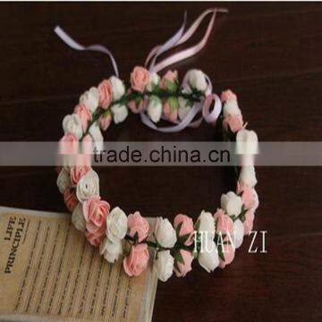 Wholesale Flower Bridal Headpiece Floral Halo Head Garland photo-3