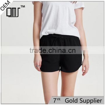 2016 Summer hot sale casual turn-up hem track shorts sport women