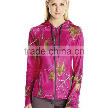 Latest Women Lightweight Camo Sweatshirt Zip Pullover Hoodies Sweatshirts Wholesale Organic photo-6