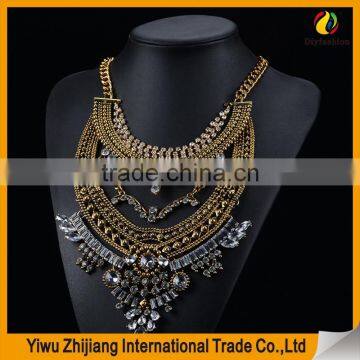 Fashion Jewelry 2016 New European and American Jewelry Multilayer Alloy Diamond Necklaces Pendants For Woman photo-4