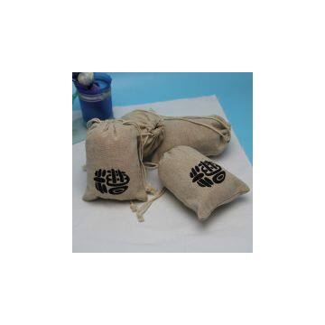 reusable drawstring gift pouch Linen Burlap Pouch