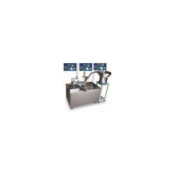 Aluminum foil cap label inserting machine