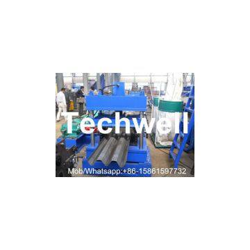 30KW, 3 Phase 50Hz 2 Wave Beam Roll Forming Machine With 10 - 12m/min Working Speed