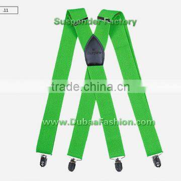 1.5" Wide Solid Color Mens Suspender X Type Undergarment Suspender Brace Casual Business