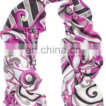 New Style Fashion Multicolored Printed Cashmere and Silk Blended Scarf