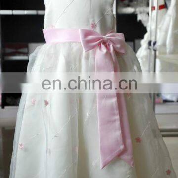 2017 hot princess flower girl dress for wedding dress with bow for child