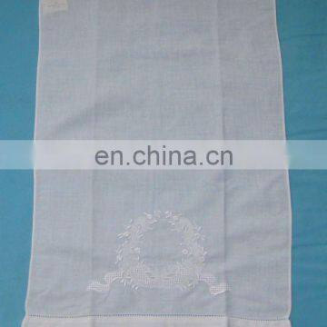 100% linen embroidery linen tea towel for kitchen use