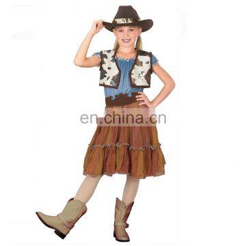 Children Cowgirl Costume for Girls Halloween Party Dressup