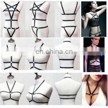 Sexy Women Black Strappy Bralette Caged Back Cut Out Padded Bra Bralet Crop Top