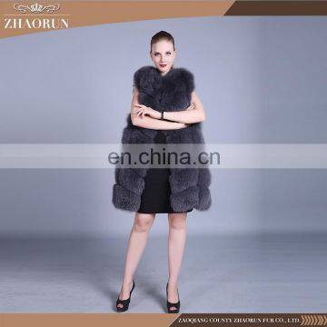 Wholesale China Garment Fox Fur Vest / Dyed Fox Fur Vest And Coat photo-4