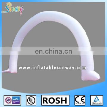 commercial white with LED light inflatable arch for sale