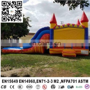 PVC inflatable bouncy castle with water slide good qaulity inflatable bouncer slide