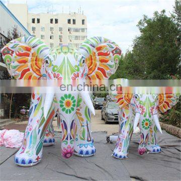 customized outdoor giant cartoon corlouful elephant inflatable for advertising