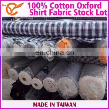 Taiwan Hot Sale Tartan Oxford Fabric Stock Lot