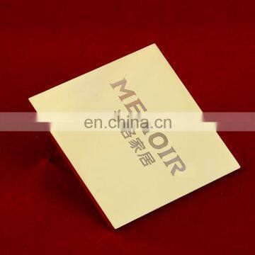 Custom Metal Square Shiny Gold Nameplate photo-2