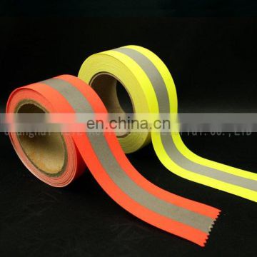 Flame retardant reflective tape 5CM Yellow Or Red Reflective FR Cotton Warning Tape