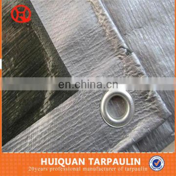 waterproof double color PE tarpaulin with aluminium eyelet