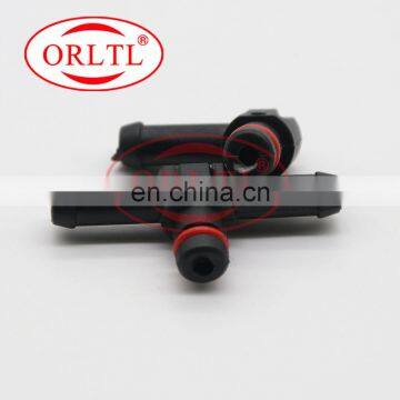 ORLTL 10 pcs Return Oil Backflow Pipe Connector or L and T type for fuel injector solenoid valve