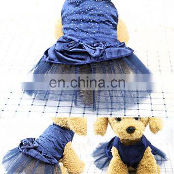 Lovely Lace Mesh Dogs Dress Pet Sequin Wedding Dresses for Dogs Skirt photo-5