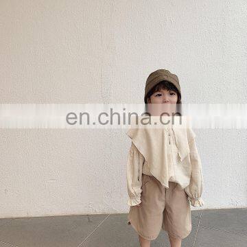 C1057/White Cool Irregular Collar Thin Kids Shirts for Girls High Quality Fashion Sweet Girls Top photo-5