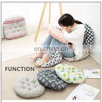 Round Floor Pillow Japanese Tufted Futon Chair Pad Tatami Floor Cushion Yellow Cushion photo-2