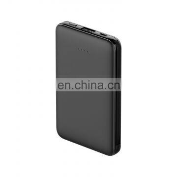New Special Dual-port Mini 5000mAh Portable Power Bank With Built-in Charging Cable