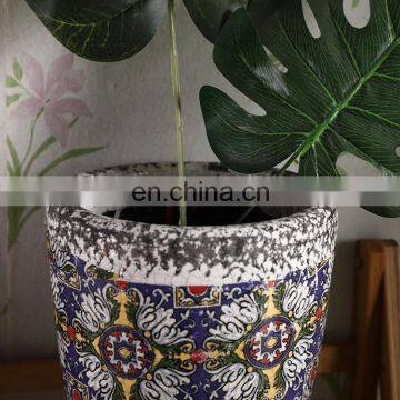 Wholesale Balcony Green Plants Pots Vintage Style Large Fancy Flower Pots Ceramic for Home Decor