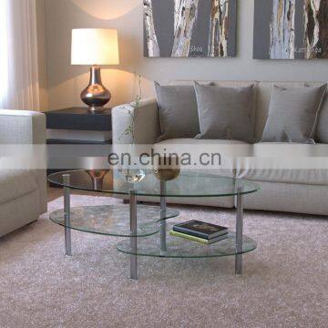 High Quality Dining Table Clear Round Tempered Glass Table Top