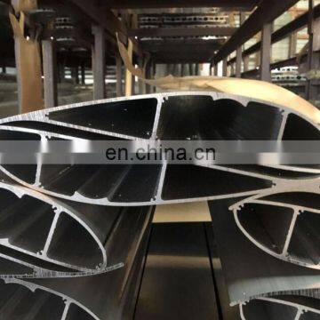 6063 T5 Extruded Aluminum Louvre / Oval Shaped Aluminium Industrial Profiles / l Shape Aluminum Profile Lourve photo-3