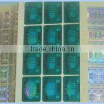 Laser hologram shrink label/sticker supply in Guangzhou