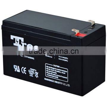 Maintenance free mf battery 12v 7amp ups battery with long life