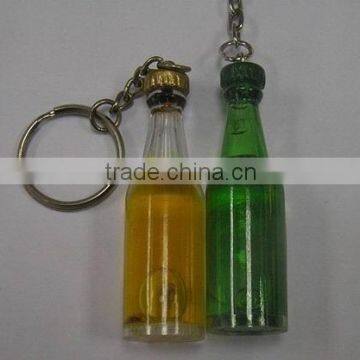 Acrylic Bottle Shaped Keychain With Liquid Insidem, Wholesale Key Ring photo-2