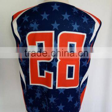 100%polyester Men's Performance Reversible Sublimation Print Tank Top photo-4