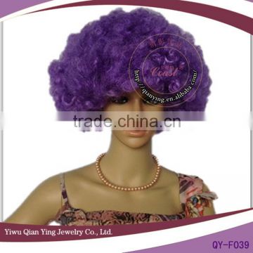 cheap dark purple synthetic big afro party wigs