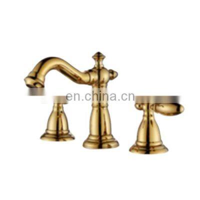 Golden Cold Warm Water Mix Bathtub Spout Diverter Valve Faucet Shower