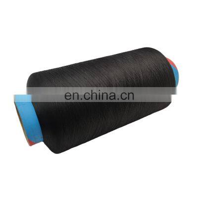 polyester twisted yarn DTY 300D/96f SD S/Z twisted DD Black and colorful yarn