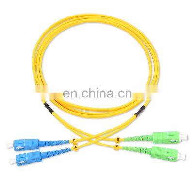 Single-mode SC/UPC-SC/APC duplex fiber optic patch cord 2.0mm 3.0mm PVC fiber jumper