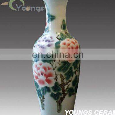 Jingdezhen Hand carved 3D flower ceramic porcelain big vases