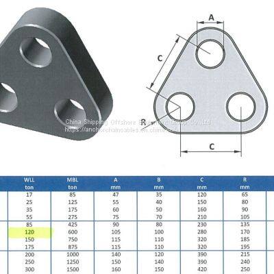 Marine Triangle Plate Mooring Bridle of Anchor Chain