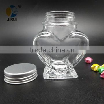 heart shape glass candy jar wholesale