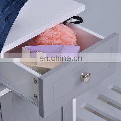Freestanding Bathroom Storage Cabinet Unit With 2 Drawers Cupboard photo-5