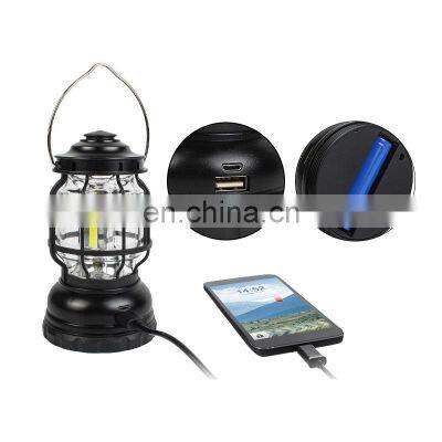 Trendy Lantern Stand LED Light Luxury New Outdoor Emergency Portable Outdoor Charging Retro Camping Lamp