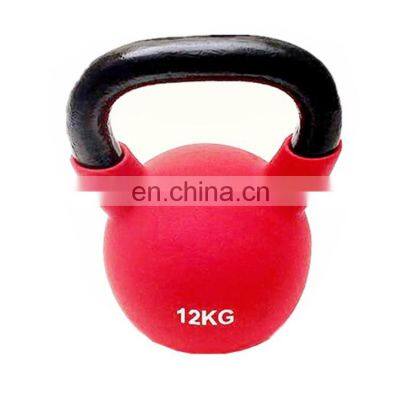 Custom Weight Rubber Coated 12kg Kettlebell Women's Fitness Cast Iron Kettlebell