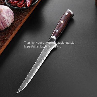 Custom 6 Inch Boning Knife VG10 67 Layer Damascus Steel Sandalwood Handle Kitchen Fillet Knives Bone Knife photo-5