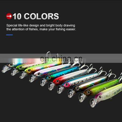 JOHNCOO Hard Body Fishing Lures 75mm 95mm Hard Stickbaits Plastic Saltwater Fishing Lures Hard Pencil Squid Jigs Lures photo-5