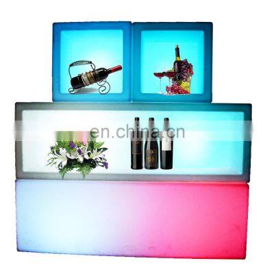 bubbly ice bucket /PE Plastic 16 colors changing color lighting up plastic tray led ice bucket with remote controller