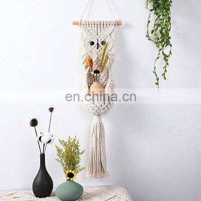 Bohemian Macrame Wall Hanging Pot Storage Basket Holder