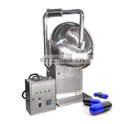 Sugar Caramelized Nuts Coating Pan Candied Peanut Closed Tablet Table Top Panning Coating Machine