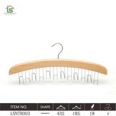 Custom Luxury Wooden Scarf Neck Tie Belt Hangers For Display photo-2